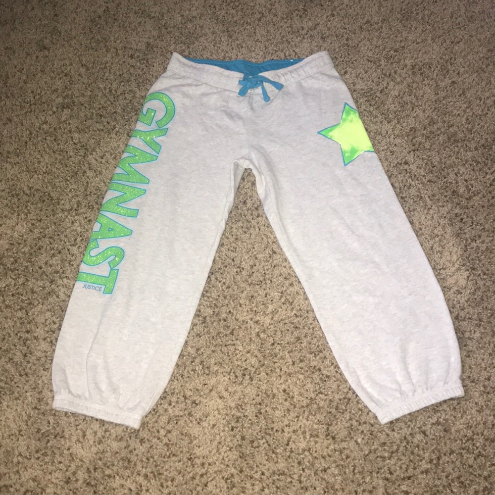 Justice gymnast sweatpants girls size 12